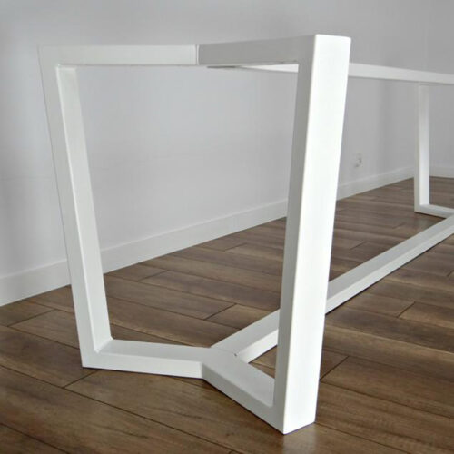 Опора для стола металлическая, белая фото