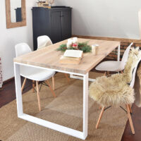 деревянный стол с белыми ножками фото 5