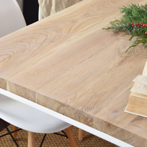 деревянный стол с белыми ножками фото 2